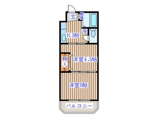 イーグルハイツ錦町（東棟）の物件間取画像